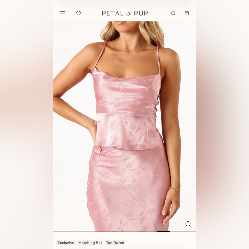 Petal & Pup Belle Two Piece Set - Dusty Rose - Picture 4 of 4
